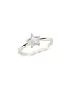 Sterling Forever Bez Mother Of Pearl Star Ring In Metallic