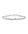 Sterling Forever Bezel Cubic Zirconia Tennis Bracelet In Silver