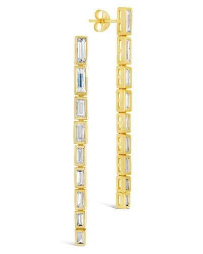 Sterling Forever Bianca Cz Dangle Earrings In Gold