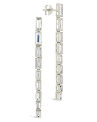 Sterling Forever Bianca Cz Dangle Earrings In Silver