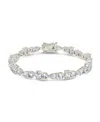 Sterling Forever Billie Cubic Zirconia Tennis Bracelet In Silver