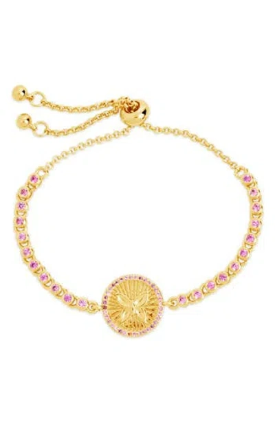 STERLING FOREVER STERLING FOREVER BINDI BUTTERFLY CHARM SLIDER BRACELET