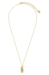 Sterling Forever Birth Flower Pendant Necklace In Gold