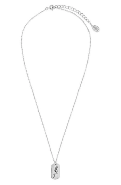 Sterling Forever Birth Flower Pendant Necklace In Silver/march