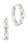 Sterling Forever Blakelyn Cubic Zirconia Hoop Earrings In Multi