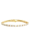 Sterling Forever Blanche Cubic Zirconia Tennis Bracelet In Gold