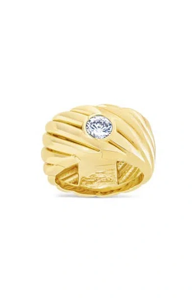 Sterling Forever Blythe Cubic Zirconia Woven Band Ring
