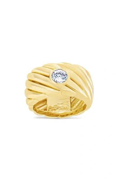 STERLING FOREVER STERLING FOREVER BLYTHE CUBIC ZIRCONIA WOVEN BAND RING