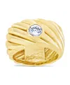 Sterling Forever Blythe Woven Cubic Zirconia Ring In Gold