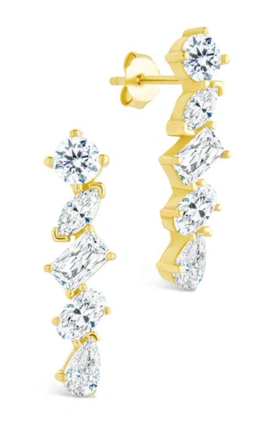 Sterling Forever Blythlyn Cubic Zirconia Drop Earrings In Gold