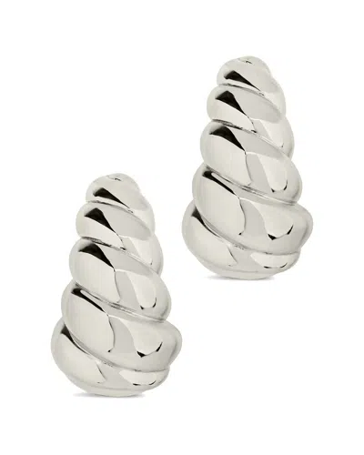 Sterling Forever Bobine Earrings In Metallic