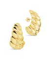 Sterling Forever Bobine Statement Earrings In 14k Gold Plated In Gold
