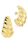 Sterling Forever Bobine Statement Earrings In 14k Gold Plated In Gold