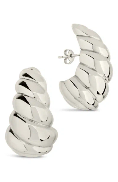 STERLING FOREVER STERLING FOREVER BOBINE TWIST STUD EARRINGS