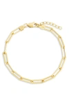 Sterling Forever Bold Paperclip Chain Bracelet In Gold