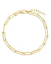 Sterling Forever Bold Paperclip Chain Bracelet In Gold