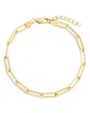Sterling Forever Bold Paperclip Chain Bracelet In Gold