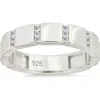 Sterling Forever Bradley Cubic Zirconia Ring In Metallic