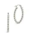Sterling Forever Braided Twist Statement Hoops