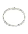 Sterling Forever Tatum Cubic Zirconia Tennis Bracelet In Silver