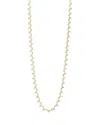 Sterling Forever Brigid Cubic Zirconia Tennis Necklace In 14k Gold Plated, 16-18 In Gold