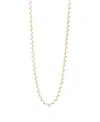Sterling Forever Brigid Cubic Zirconia Tennis Necklace In 14k Gold Plated, 16-18 In Gold