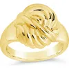 Sterling Forever Brioche Twist Ring In Gold