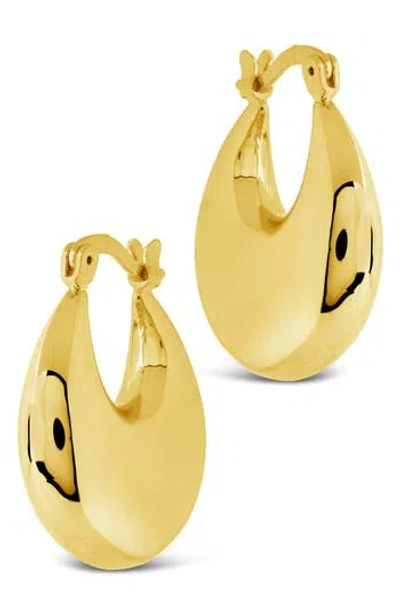 Sterling Forever Brooklyn Chunky Tube Hoop Earrings In Gold