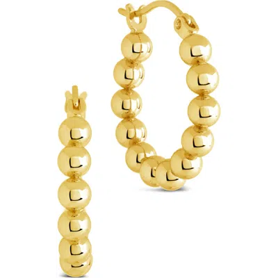 Sterling Forever Bubble Sphere Hoop Earrings In Gold