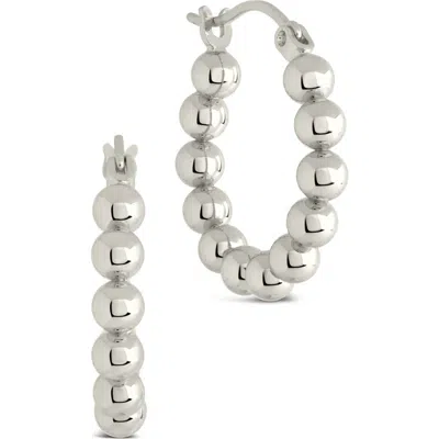 Sterling Forever Bubble Sphere Hoop Earrings In Silver