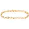 Sterling Forever Calissa Bezel Set Cz Tennis Bracelet In Gold