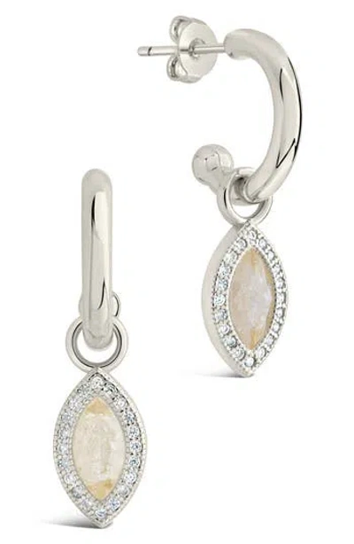 STERLING FOREVER STERLING FOREVER CALLA HOOP EARRINGS