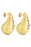 Sterling Forever Callie Cubic Zirconia Teardrop Earrings In Gold