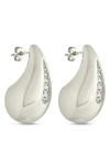 Sterling Forever Callie Cubic Zirconia Teardrop Earrings In Silver