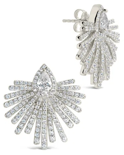 Sterling Forever Cameron Cz Stud Earrings In Silver