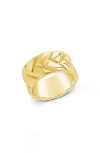 Sterling Forever Women's Cameron Braided Band Ring In Gold