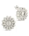 Sterling Forever Canelé Stud Earrings In Silver