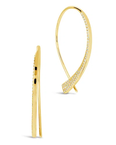 Sterling Forever Carlotta Threader Earrings In Gold