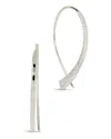 Sterling Forever Carlotta Threader Earrings In Silver