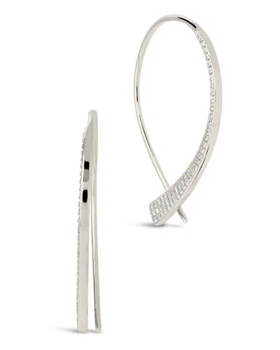 Sterling Forever Carlotta Threader Earrings In Silver