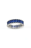 Sterling Forever Caroline Rainbow Cubic Zirconia Eternity Ring