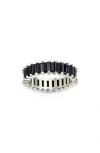 Sterling Forever Caroline Rainbow Cubic Zirconia Eternity Ring In Multi