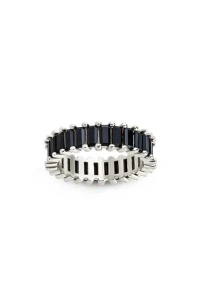 Sterling Forever Caroline Rainbow Cubic Zirconia Eternity Ring In Multi