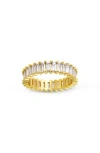 Sterling Forever Caroline Rainbow Cubic Zirconia Eternity Ring In Multi