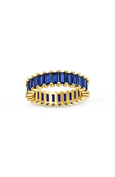 Sterling Forever Caroline Rainbow Cubic Zirconia Eternity Ring In Multi
