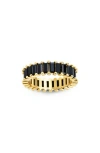 Sterling Forever Caroline Rainbow Cubic Zirconia Eternity Ring In Multi