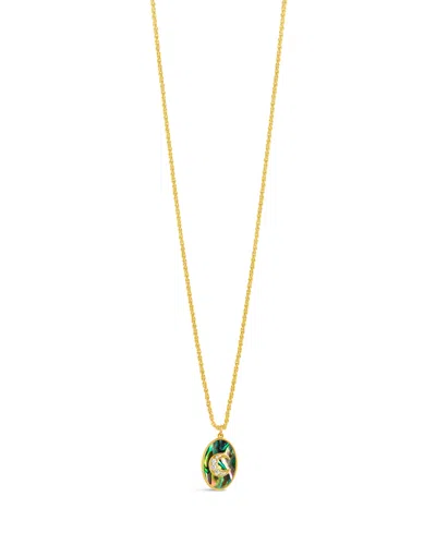STERLING FOREVER CARRIE CUBIC ZIRCONIA ABALONE NIGHT SKY PENDANT NECKLACE