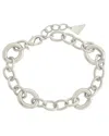 Sterling Forever Carter Round Statement Link Bracelet In Metallic