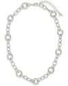 Sterling Forever Carter Round Statement Link Necklace In Metallic