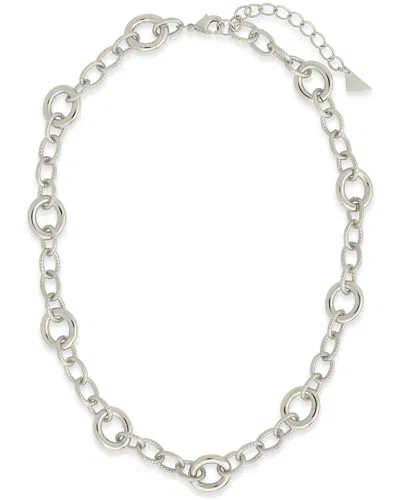 STERLING FOREVER STERLING FOREVER CARTER ROUND STATEMENT LINK NECKLACE